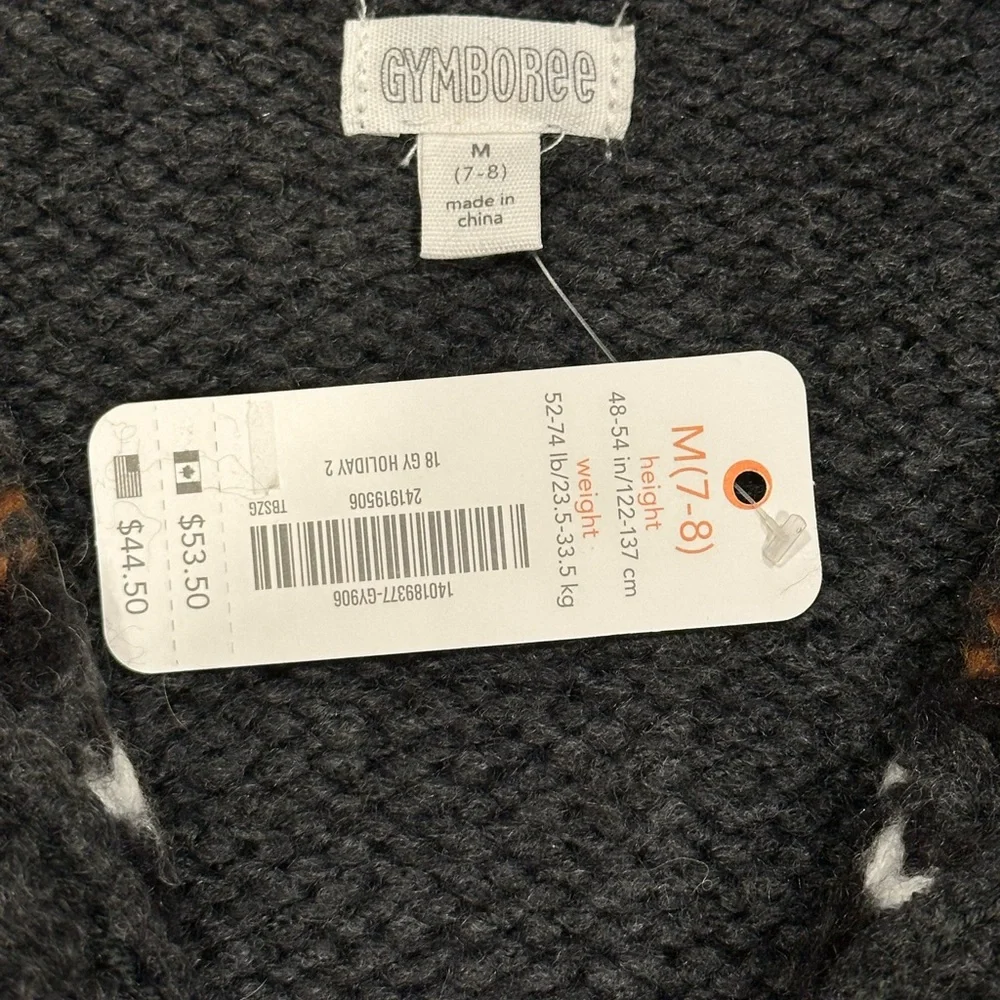 Gymboree knit sweater Fair Isle Grandpa comfy NWT Children’s M(7/8)